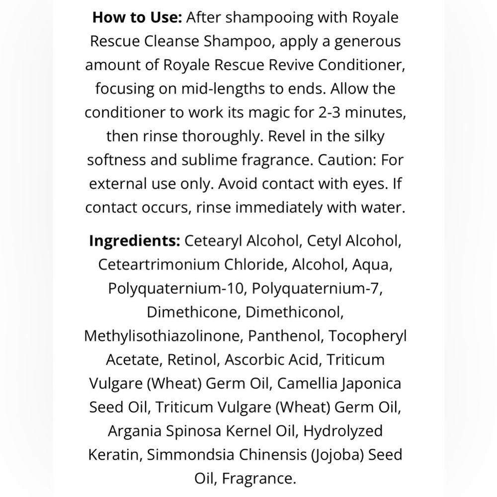 Royale Rescue Revitalizing Conditioner - Picture 3 of 5